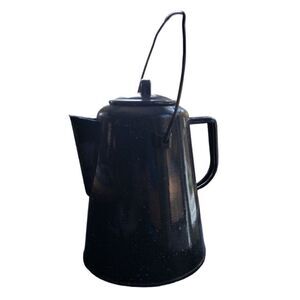 Metal Black Speckled Coffee Pot